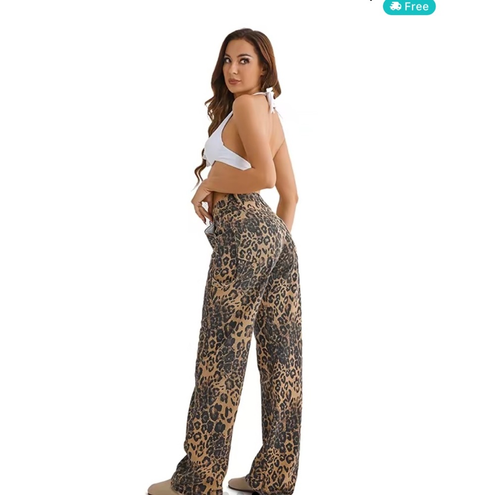 viral leopard jeans